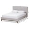 Baxton Studio Valencia Greyish Beige Queen Size Platform Bed 141-7834 - alternate 7